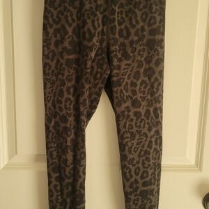 LNA Leopard Print Leggings - Black and Brown